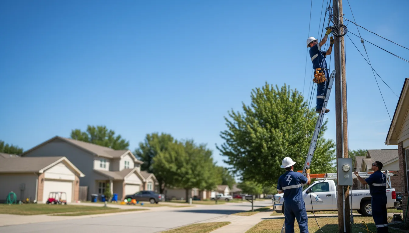 Residential electrician providing installation services in Roby, TX